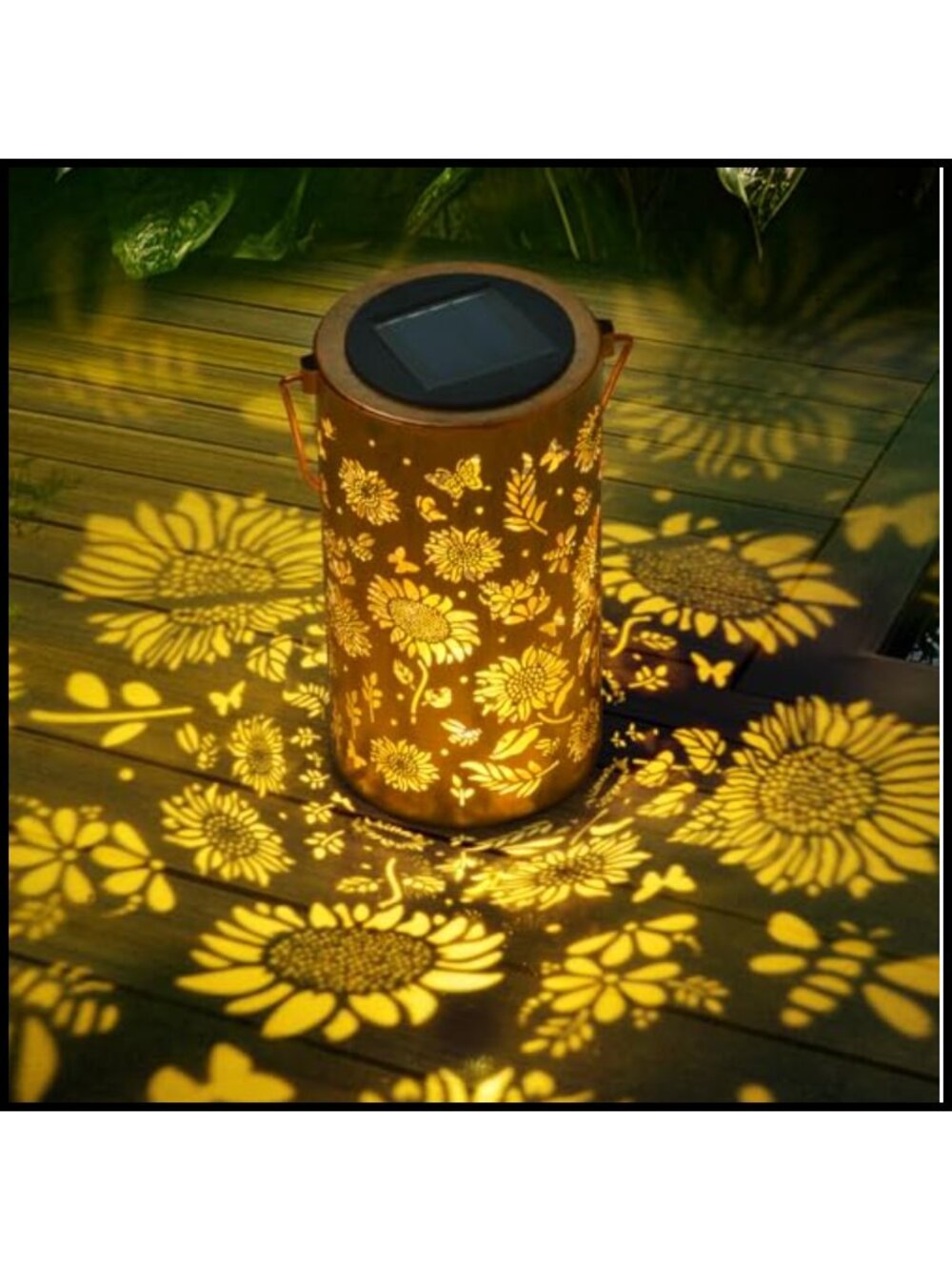 Solar Sunflower Lantern Outdoor Waterproof Hanging Garden Decor
